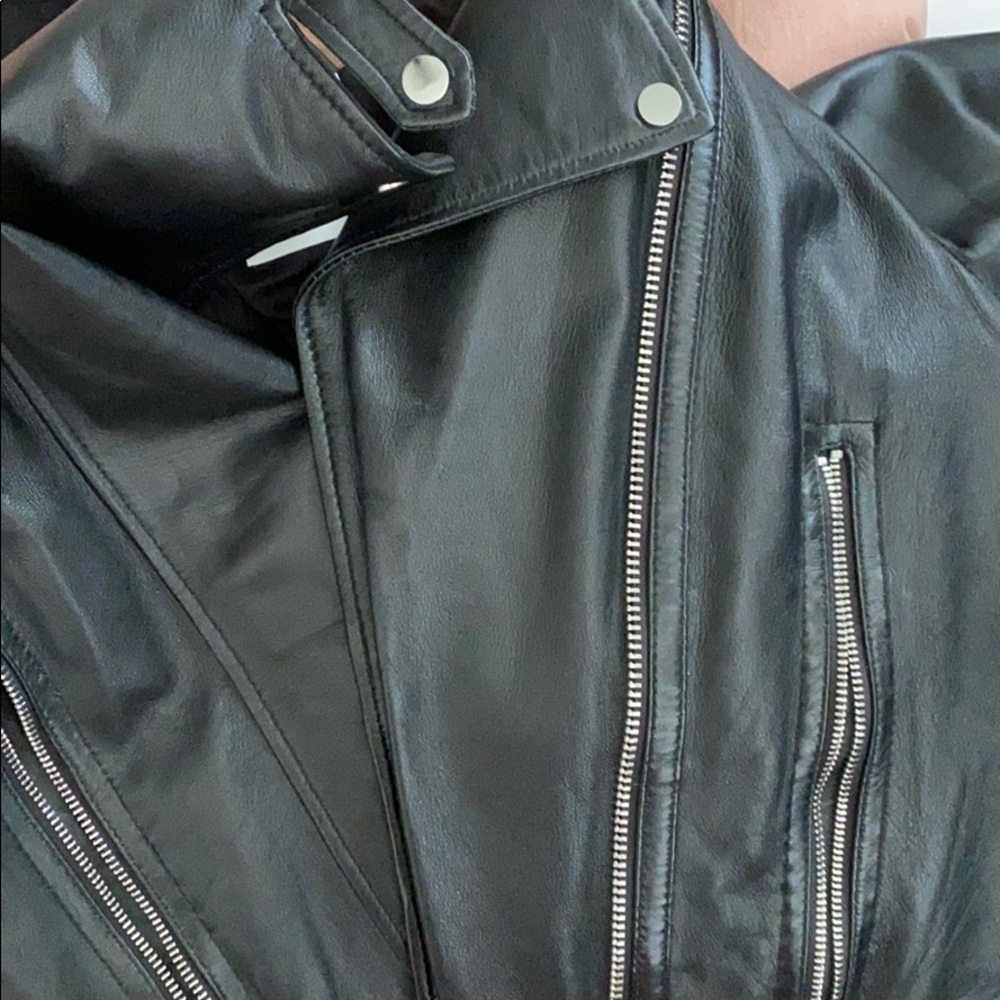 Mango Verona Leather Motorcycle Jacket - Picture 12 of 12